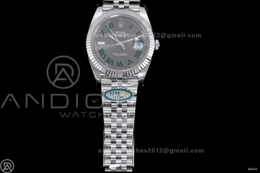 SS Edition SS Bracelet Dial Best on 904L Green SH3235 1:1 Gray Roman 41 Steel Clean Datejust 0501